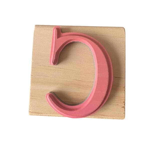 Wooden Stamp Monogram Capital Letter 'C' NOS 2.5" - Picture 2 of 3